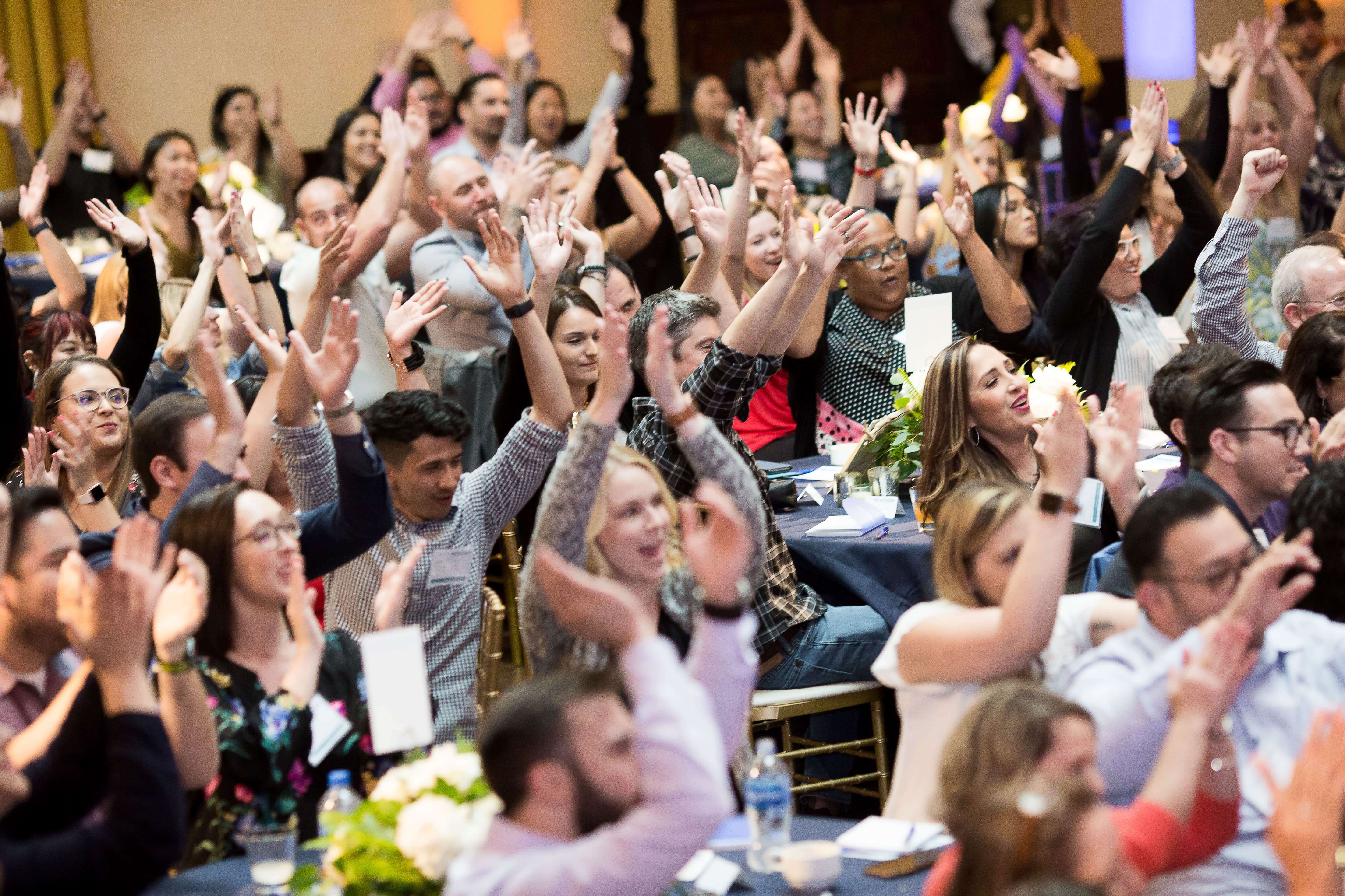 Eastridge Workforce Solutions employees celebrate sale to employee stock ownership trust.